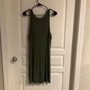 XL Green Short-Sleeved T-Shirt dress